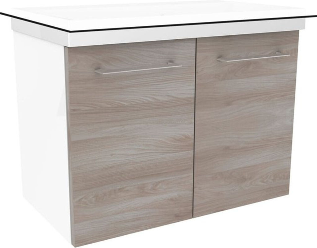 Fackelmann Waschtischunterschrank Lima für Badezimmer und Gäste-WC, Weiß matt, B/H/T: 60,0 x 42,0 x 35,0 cm - Bild 2
