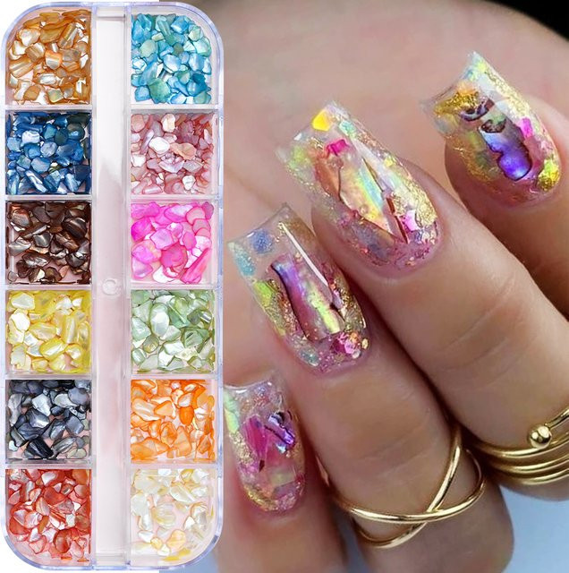 MAFANAILS Nageldesign Abalone Shell Flakes, Glänzend, Unisex - Bild 1