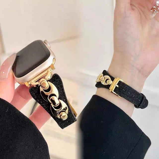 FancyWrist Uhrenarmband Leder, Gold, Apple Watch - Bild 1