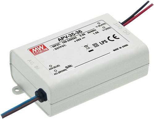 Mean Well APV-35-5 LED-Trafo Konstantspannung 25W 5V/DC 0-5.0A weiß - Bild 1