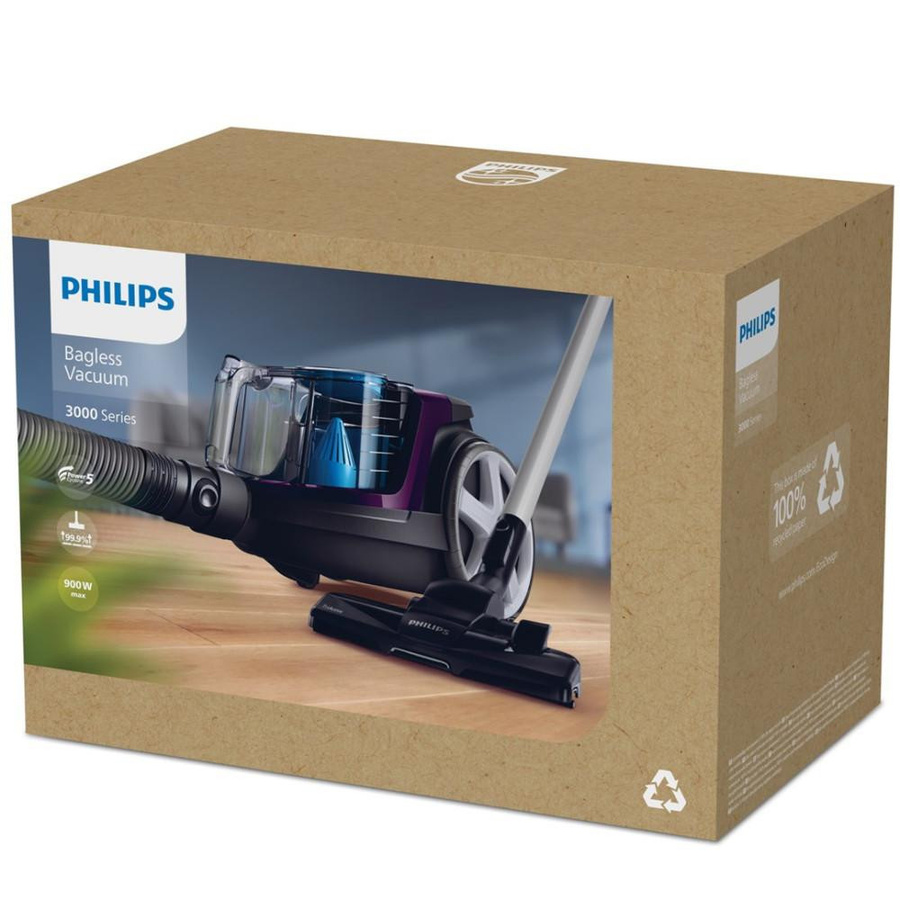 Philips PowerPro Compact beutelloser Bodenstaubsauger FC9333/09 violett - Bild 4