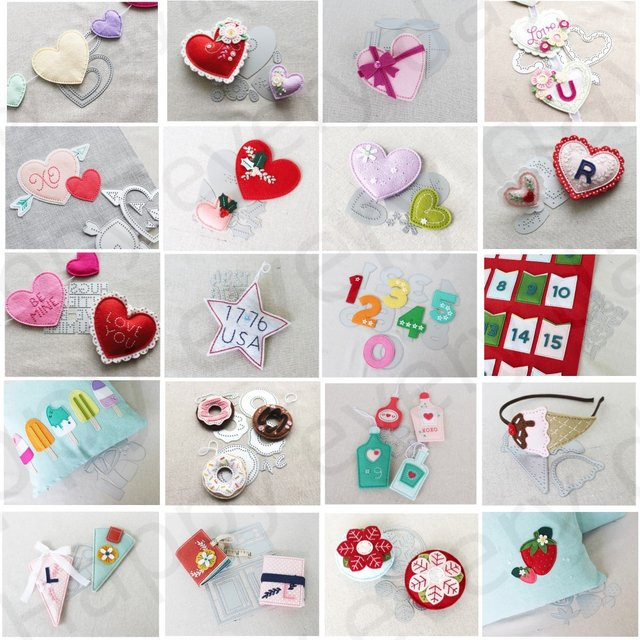 Metall-Stanzform Erdbeere Eistüte mit Herz-Motiv für DIY Bastelarbeiten und Scrapbooking in Mehrfarbig - Bild 1