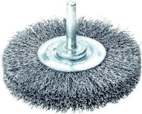 Lessmann Schaft-Rundbürste aus Stahldraht in Silber, Durchmesser: 40 mm, Besatzbreite: 10 mm - Bild 1