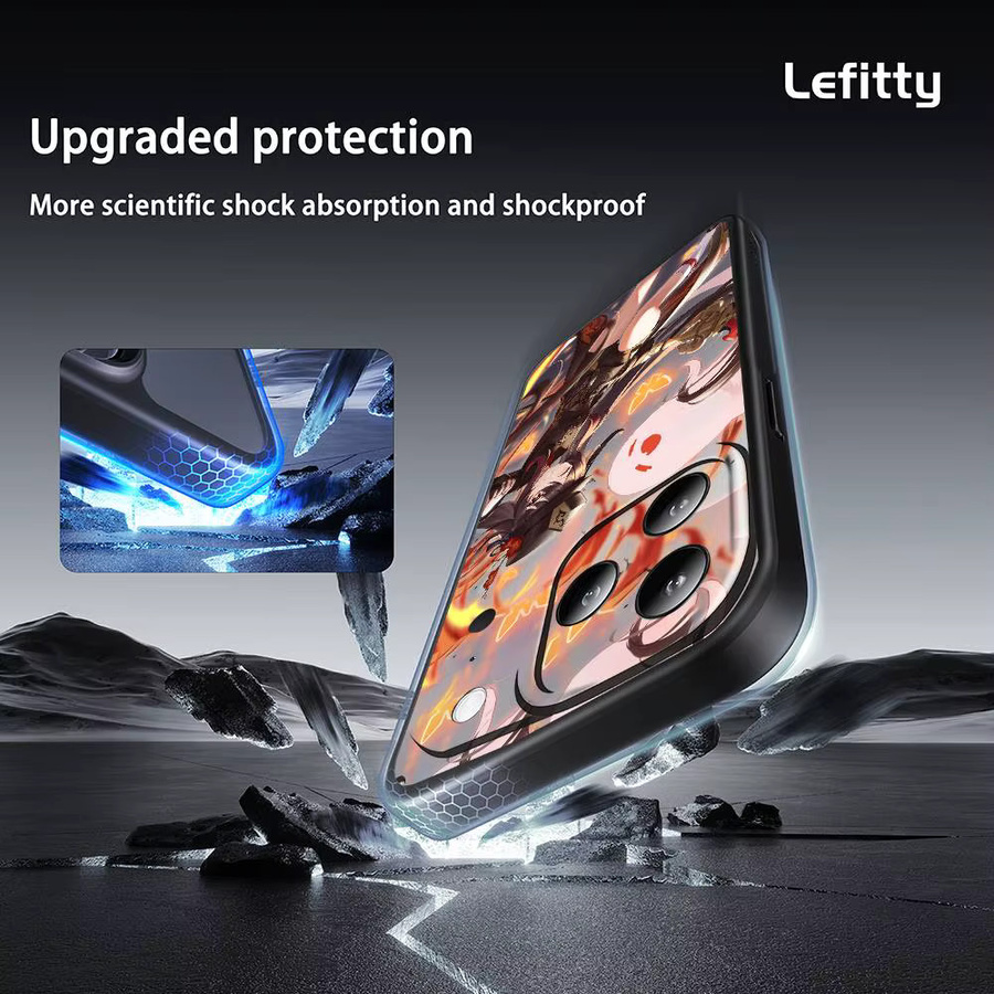 Hu Tao Genshin Impact Handyhülle für iPhone 11 bis 17 Pro Max Plus Mini, Schwarz Frosted Soft Shell - Bild 5