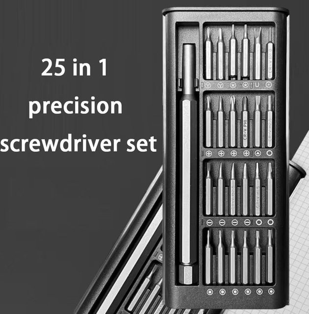 Skeyo 25-in-1 Präzisions-Schraubendreher-Set mit magnetischen Köpfen für iPhone, PC und Uhren - Bild 1