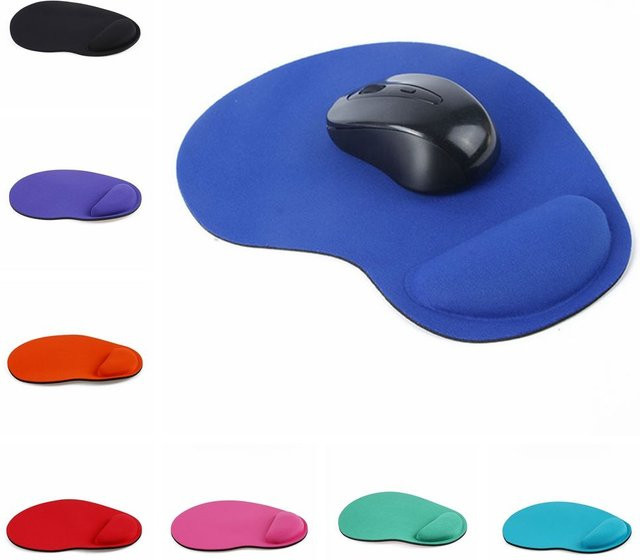 Buntes und weiches Mauspad mit rutschfester Handgelenkstütze für PC und Laptop in Blau und Multicolour - Bild 1