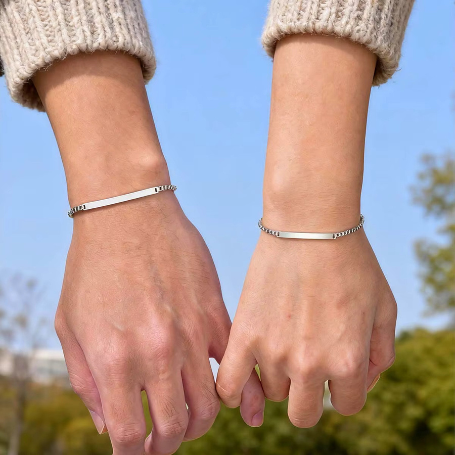 Myfresty Armbänder, Edelstahl, Silber, Unisex - Bild 3