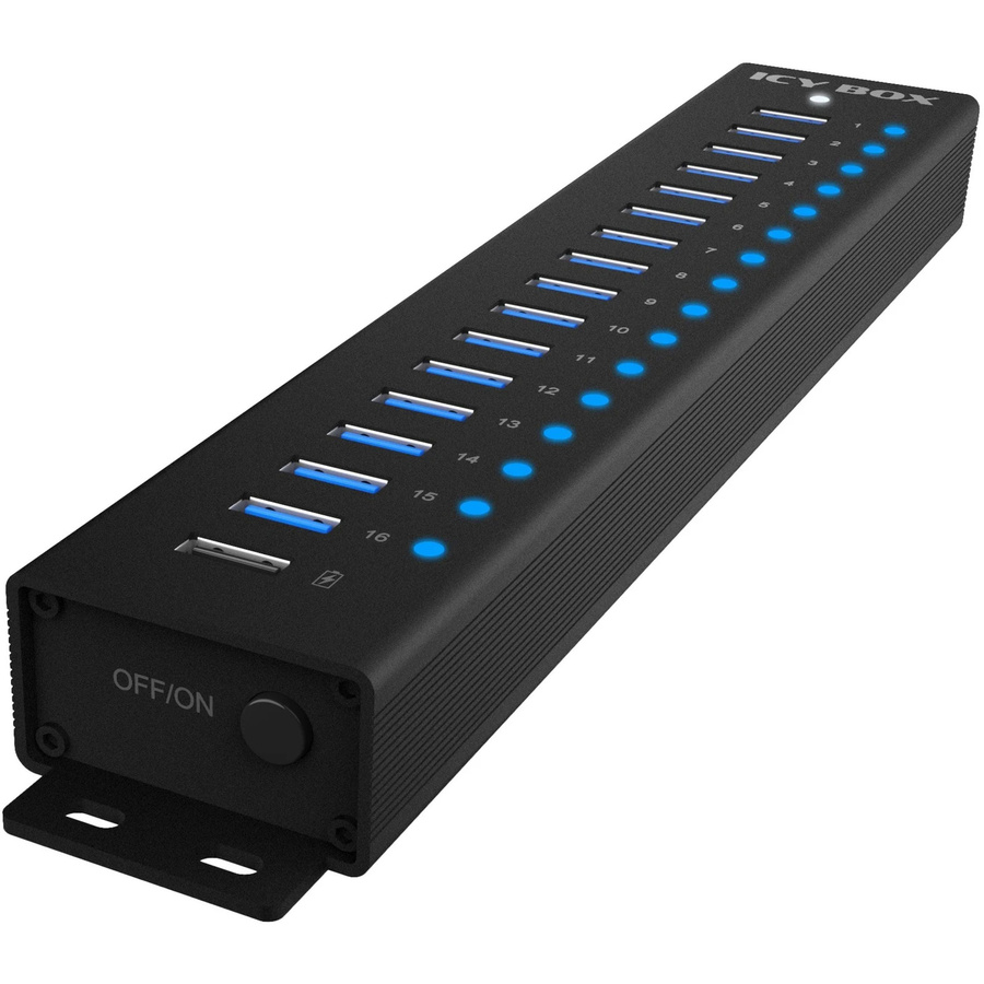 ICY BOX USB-C Hub IB-HUB1717-U3, Schwarz - Bild 1