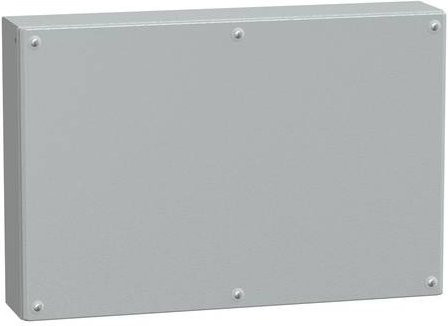 Schneider Electric Spacial SBM Flaches Stahlgehäuse, Farbe: Grau, B/T/H: 40 x 60 x 12 cm, IP66 IK10 - Bild 1