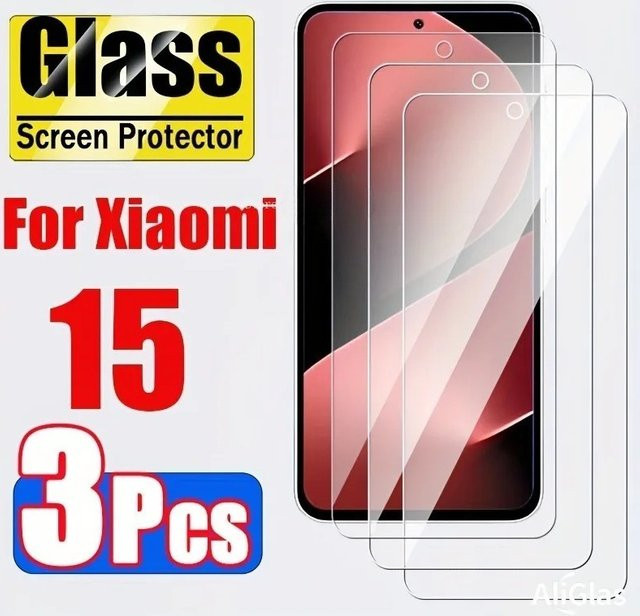 3er-Set Panzerglas Displayschutz für Xiaomi 15T 14 13 12T 11T Pro 17 Pro Max, Vollabdeckung, Transparent, High-Definition - Bild 1
