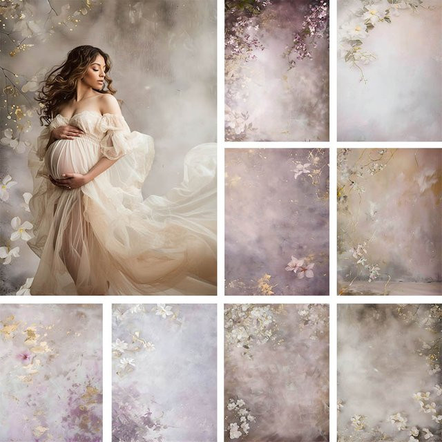 Mehomond Fotografie Hintergrund mit malerischer Blumen Textur für Porträts, Hochzeiten und Geburtstage - Bild 1