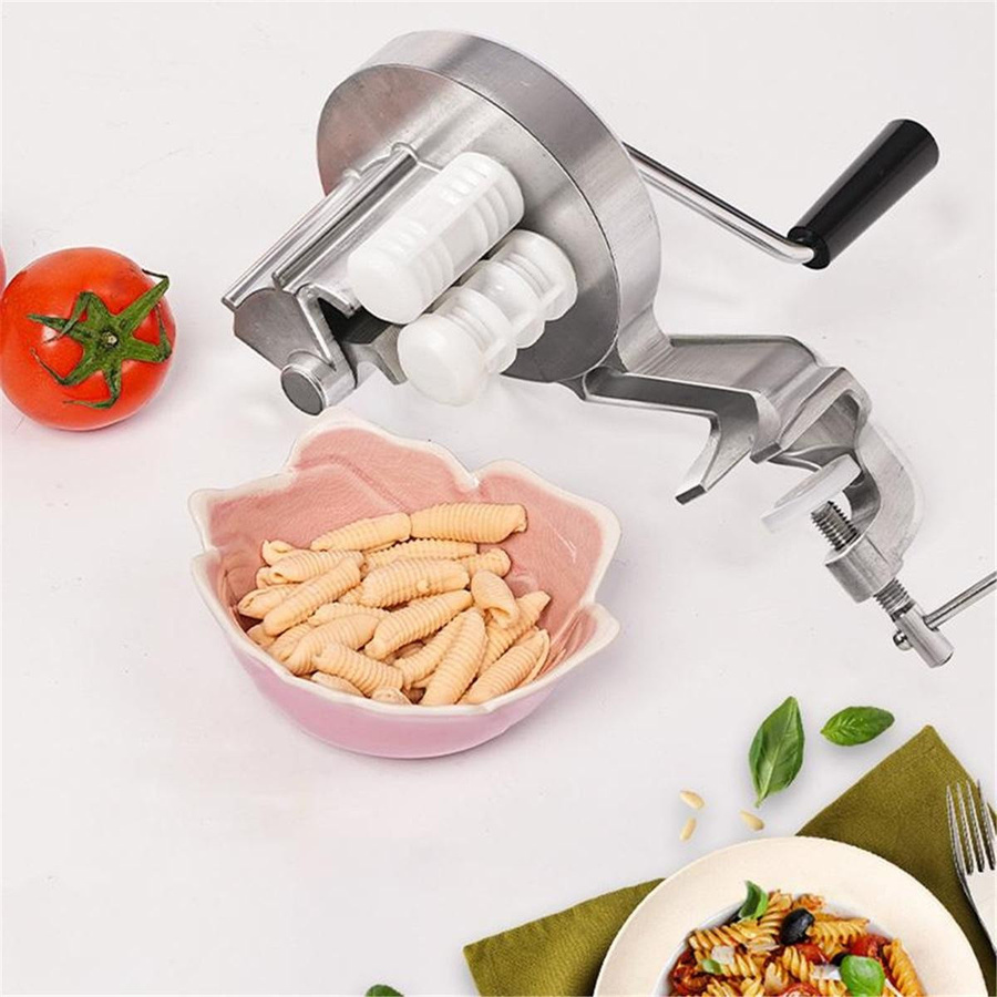Manuelle Cavatelli-Nudelmaschine von Fair Deal Direct in Silber zur Herstellung von Makkaroni und Pasta mit ergonomischem Handkurbel-Design - Bild 3