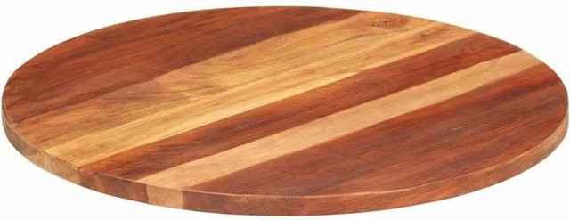 vidaXL Tischplatte aus Massivholz Akazie Rund, Braun, Durchmesser: 70 cm - Bild 1