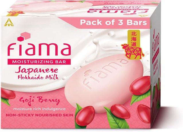 Fiama Seifenstücke Japanische Hokkaido-Milch Goji-Beere, 3 x 125 g, mit Vitamin F - Bild 1
