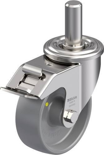 Blickle Edelstahl-Lenkrolle LEXZ-PO 100G-FI-ELS in Silber, Rad-Durchmesser: 100 mm, Tragfähigkeit: 150 kg - Bild 1