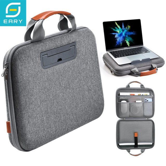 Eary Laptoptasche für Notebooks von 13,3 bis 16,2 Zoll mit Tablet- und iPad-Ständer für Business und Reisen in Schwarz oder Grau - Bild 1