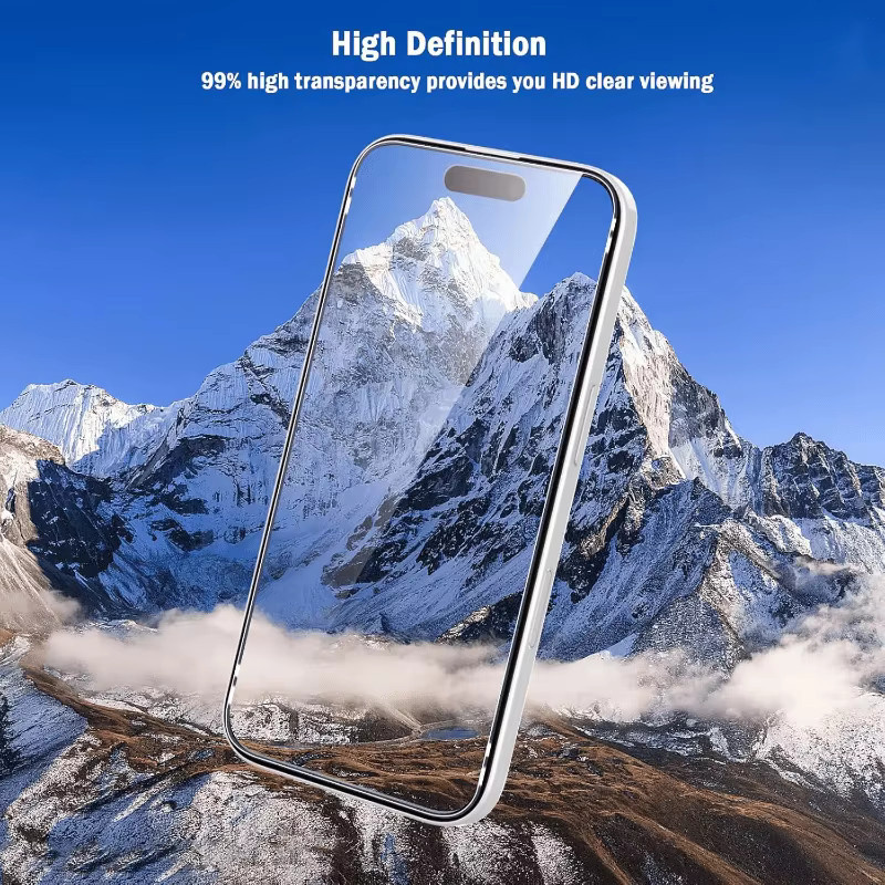 2er-Set ultraklare Vollbildschutzfolie und HD-Kameraobjektivglas für Apple iPhone 17 16 15 14 13 12 11 Pro Max Plus in Transparent - Bild 3