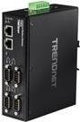TRENDnet TI-M42 Industrielles Gateway in Schwarz mit 4 LAN-Anschlüssen, 100Mb Ethernet, RS-232, RS-485, Modbus und RS-442 zur Wand- oder DIN-Schienenmontage - Bild 1