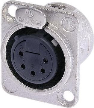 Neutrik NTR-NC5FDL1 XLR-Stecker in Schwarz und Silber - Bild 1