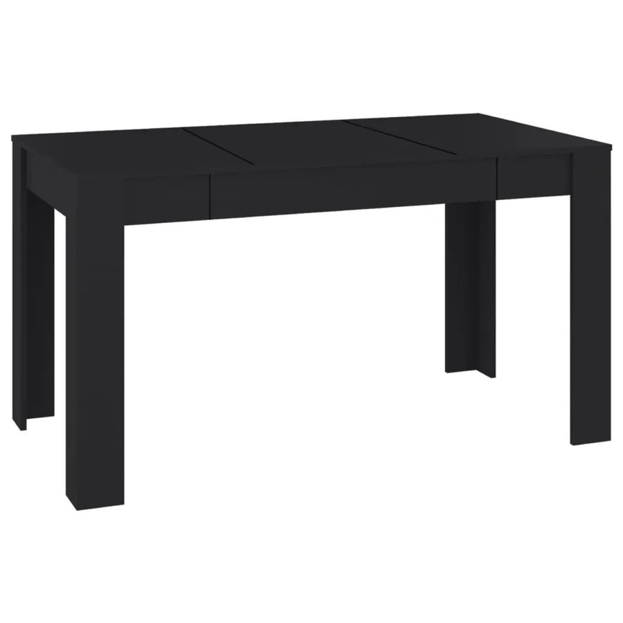vidaXL Esstisch aus Holzwerkstoff in Schwarz, B/T/H: 140 x 74,5 x 76 cm - Bild 2
