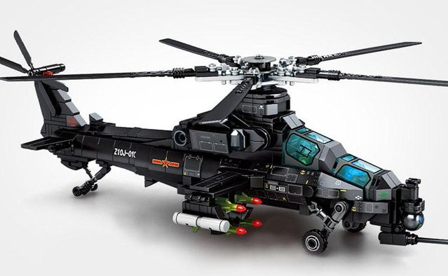 SEMBO Militärhubschrauber Z-10 Bausteine SWAT Kampfhubschrauber 732 Teile - Bild 1