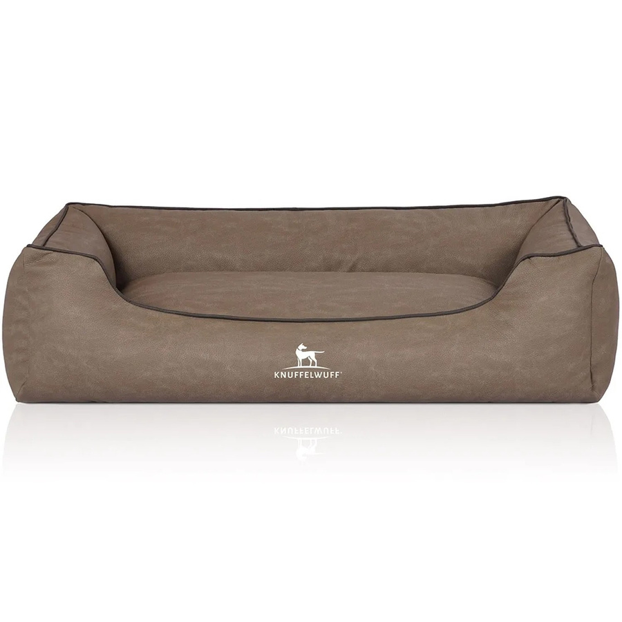 Knuffelwuff Hundebett Scottsdale Sofa aus Kunstleder mit erhöhtem Rand in Beige und Braun - Bild 2