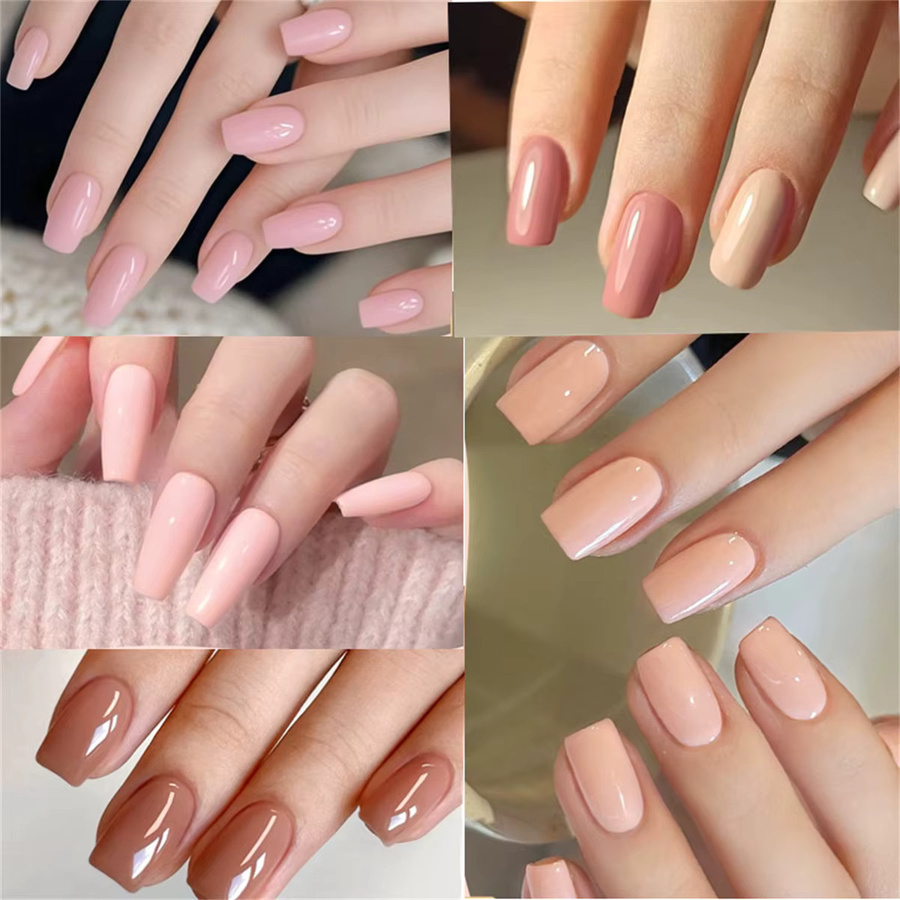 MSRUIOO Gel-Nagellack-Set, Nude Pink, Glänzend, 7-teilig - Bild 3