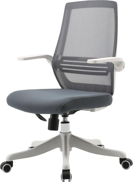Ergonomischer Bürostuhl SIHOO in Grau mit atmungsaktivem Netzgewebe, Taillenstütze und hochklappbaren Armlehnen - Bild 1