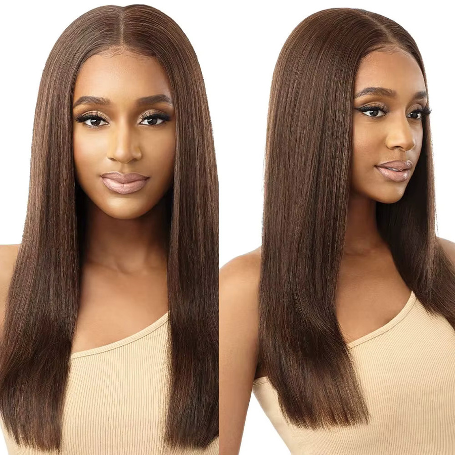 eseewigs Vollspitzenperücke, Brasilianisches Remy-Haar, Braun #6, 150 % - Bild 2