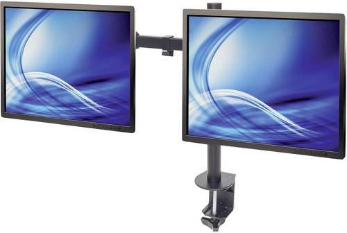 Manhattan 461528 Monitor-Tischhalterung für 2 Displays, Schwarz, Höhenverstellbar, Neigbar und Schwenkbar, passend für 33,0 cm bis 81,3 cm - Bild 1
