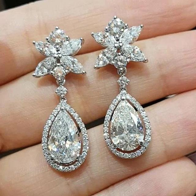 YIRAN Jewelry Ohrringe, Zirkonia, Silber, Damen - Bild 1
