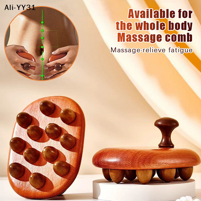 KuZHEN Holz-Handmassagebürste, Ganzkörpermassage, Unisex - Bild 1