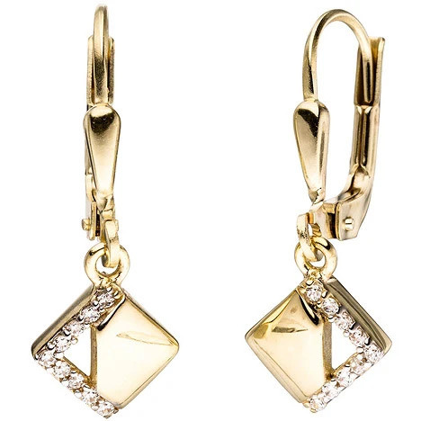 Colfem Ohrringe, 333 Gold, Bicolor, Zirkonia - Bild 1