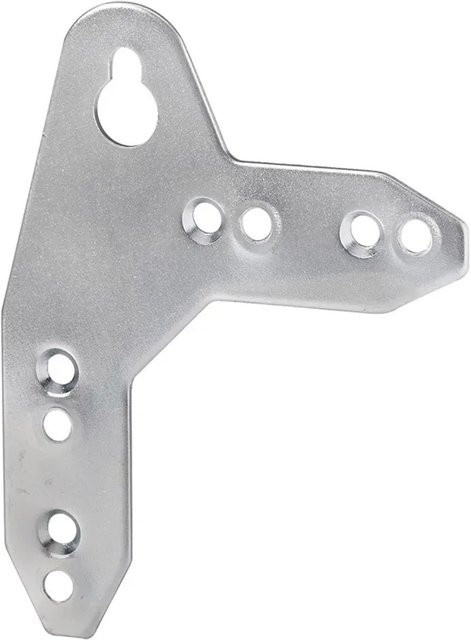 Hettich Schrankaufhänger mit Schlüssellochbohrung aus verzinktem Stahl in Silber, 2 Stück - Bild 1