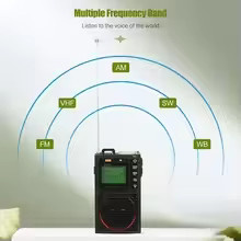 Retekess TR111 Notfallradio mit SOS-Alarm und Taschenlampe – Tragbares AM FM SW VHF Radio für Camping und Wandern - Bild 5