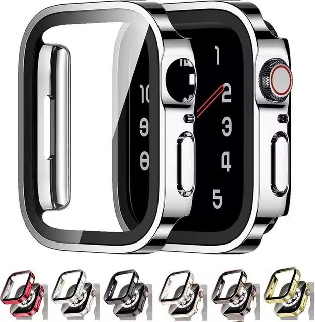 FancyWrist Schutzhülle für Apple Watch in Blau, Ultradünnes Hartglas für Serie 11 10 9 8 7 6 5 4 3 (40 41 42 44 45 46mm), Sturzsicher und Wasserdicht - Bild 1