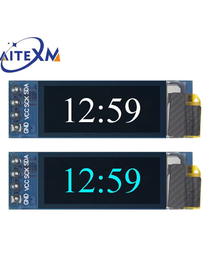 YANXD 0,91 Zoll OLED-LCD-Anzeigemodul mit IIC-Kommunikation in Weiß/Blau für Arduino 128x32 - Bild 4