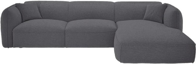 Vente-unique Sofa Camilio in Anthrazitgrau mit L-Form und Chenille-Bezug, Breite: 272 cm - Bild 1
