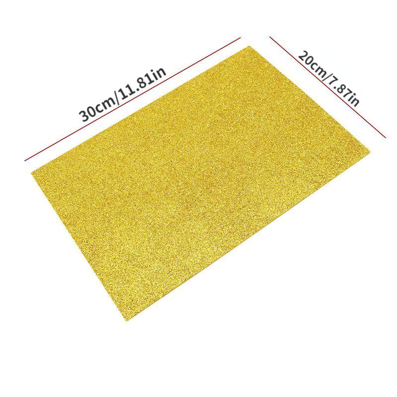 10 Beutel Glitzer-Schaumstoffpapier für DIY-Bastelarbeiten in Silber und Multicolour, 2 mm dick - Bild 3