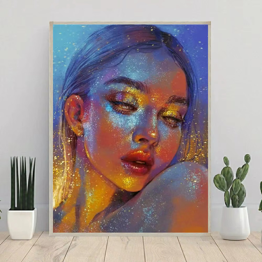 YUTTEE Diamant-Gemälde Fantasy-Porträt mit runden Steinen in Multicolour, B/H: 30 x 30 cm - Bild 2