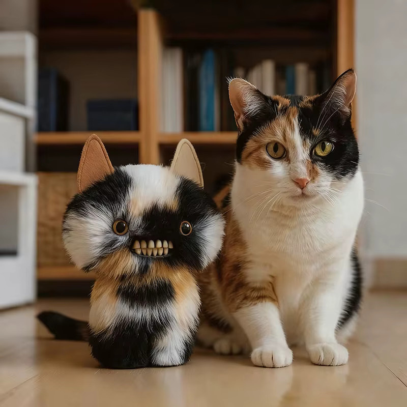 ZURU Fuggler Hässliche Haustiere Plüschtier Katze Mehrfarbig Höhe: 22 cm - Bild 3