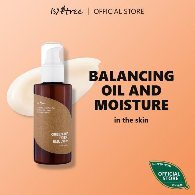 Isntree Green Tea Fresh Emulsion, Lotion, 120 ml, Mischhaut und fettige Haut - Bild 1