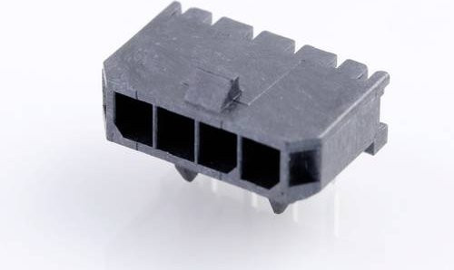 Molex Einbau-Stiftleiste Standard Schwarz 4-polig mit 3mm Rastermaß 436500400 - Bild 1