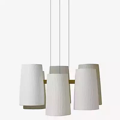10 HEURES 10 Fiesta Pendelleuchte LED 6-flammig in Weiß und Gold/Messing - Bild 1