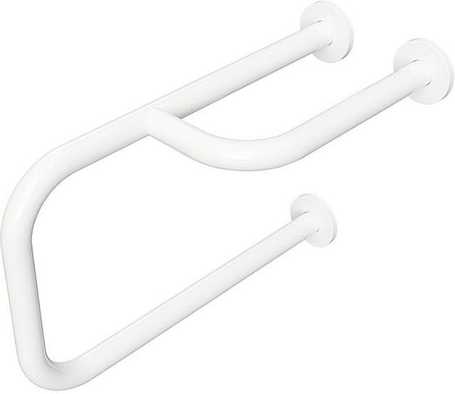 Brillantbad BELP Stützgriff Rechts Weiß Matt aus Stahl mit Abdeckung, B/T/H: 23,5 x 38,0 x 77,6 cm, 120 kg Traglast - Bild 1