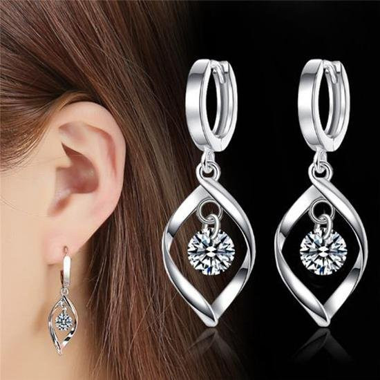 xianyi01 Creolen, Zirkon, Kristall, Diamant, Damen - Bild 1