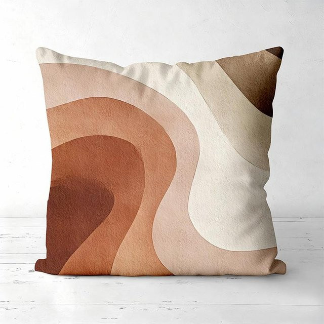 Dekorative Kissenbezüge von JMG Clothing mit modernem abstrakten Muster aus Polyester in Beige, B/T/H: 40 x 40 x 40 cm - Bild 1