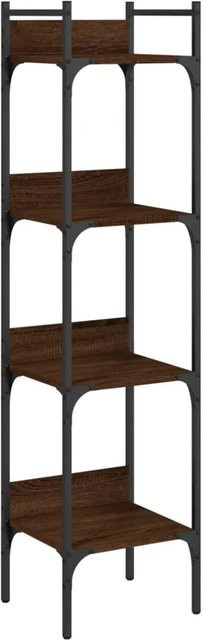 vidaXL Bücherregal im Industrial Design mit 4 Böden in Braun, B/T/H: 35 x 30 x 138,5 cm - Bild 1