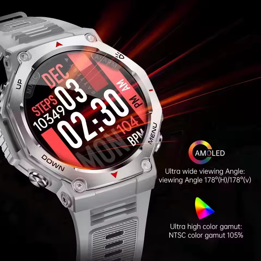 Ola Esporte Smartwatch, GPS, Silber, Silikon, 5 ATM, Unisex - Bild 2