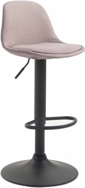 TPFLiving Barhocker Kilian modern mit schwarzem Gestell und Stoffbezug in Taupe/Beige, B/T/H: 39,0 x 43,0 x 82,0 cm - Bild 1